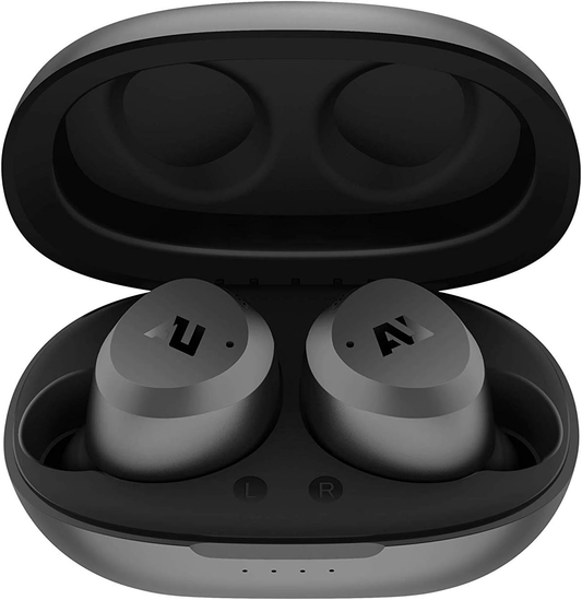 Au-Stream Hybrid Bluetooth True Wireless Hybrid Active Noise Cancelling Earbuds with Touch Controls, Wireless Charging Case, and Premium Dynamic Drivers, Gray image 0