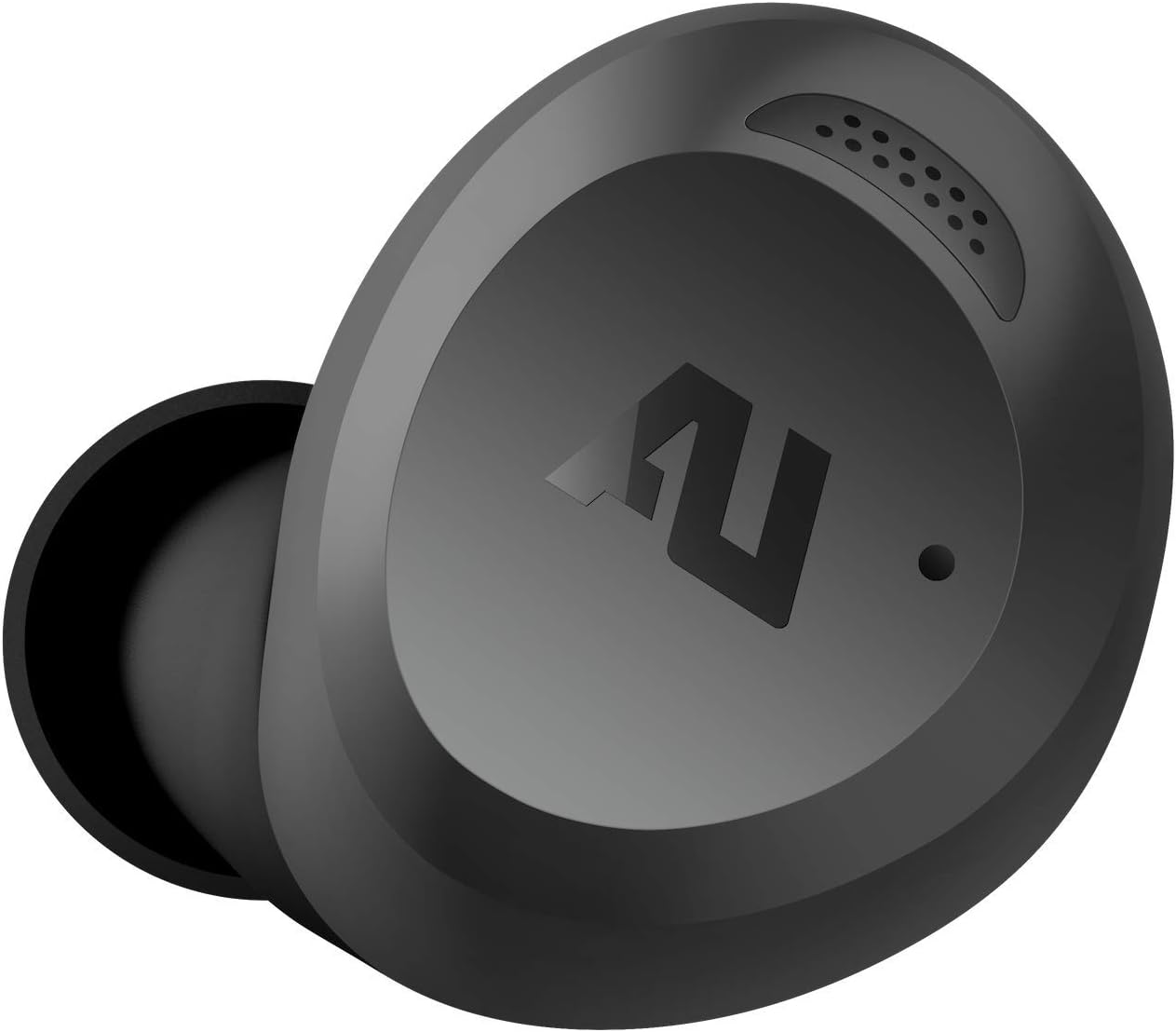 Au-Stream Hybrid Bluetooth True Wireless Hybrid Active Noise Cancelling Earbuds with Touch Controls, Wireless Charging Case, and Premium Dynamic Drivers, Gray image 1